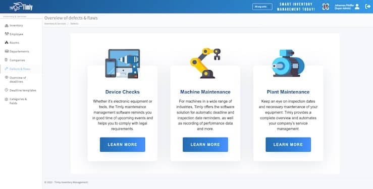 Gestion des dommages avec le planificateur de maintenance Timly