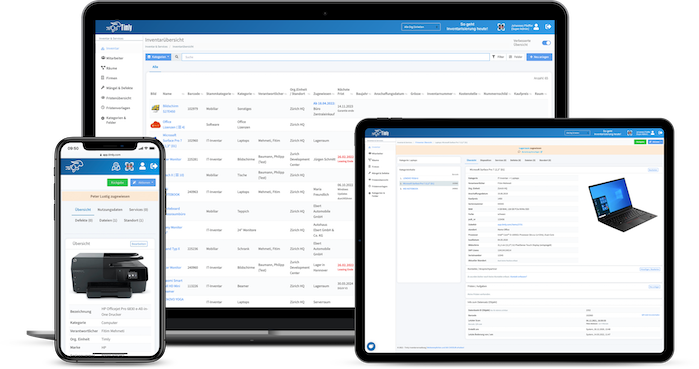 Online inventory management on mobile devices