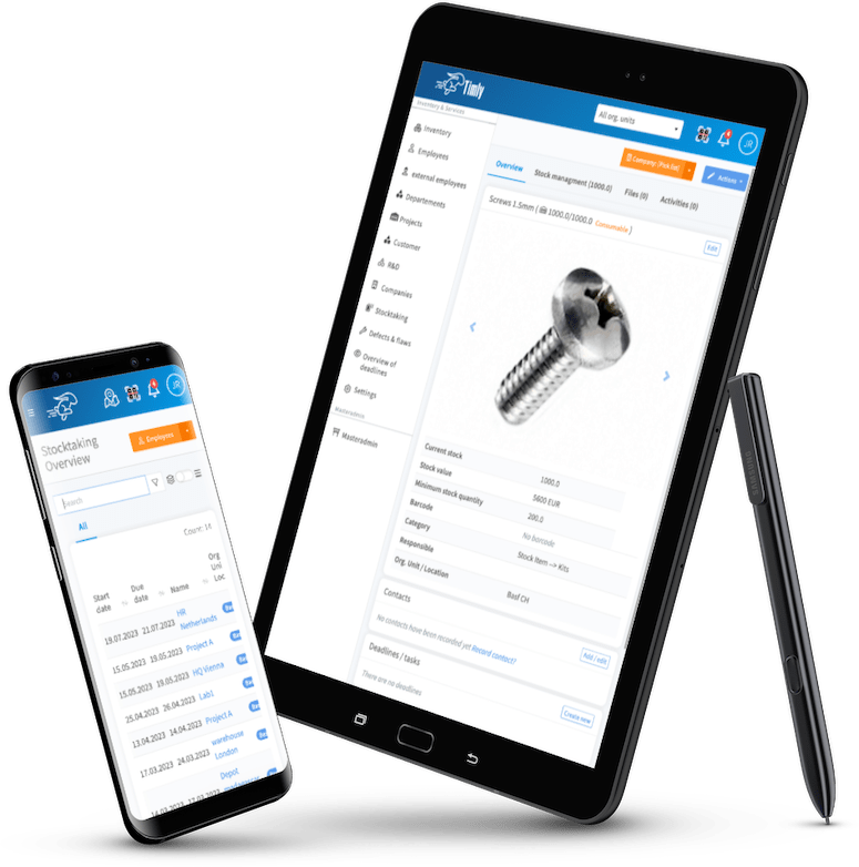 Inventory Management Solution shown on multiple devices