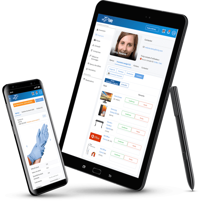 La gestion des stocks en ligne avec le logiciel Timly sur smartphone et tablette