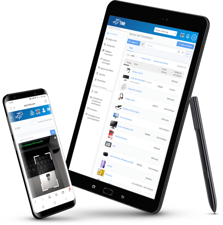 Inventaire des stocks sur tablette et mobile avec la web-app Timly