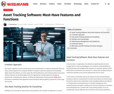Timly asset tracking software featured on wegmans.com