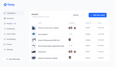 Start a Free Trial - Timly Asset Tracking Software