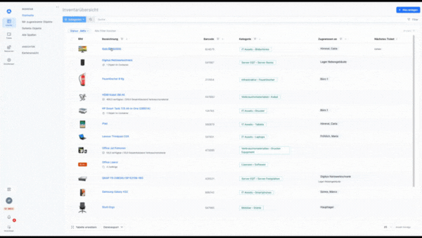 Timly alles inventarisieren GIF1