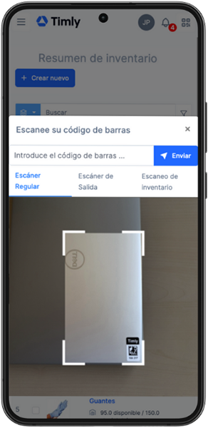 La aplicacion de inventario Timly - Scanear