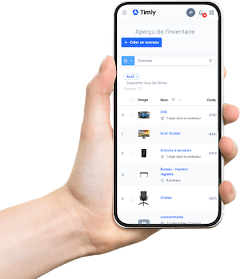 L'application de gestion d'inventaire Timly est disponible sur mobile