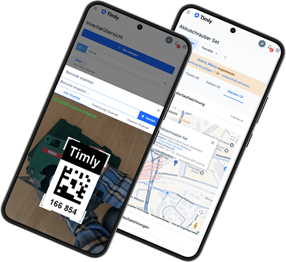 Werkzeugverwaltung via mobiler App dargestellt