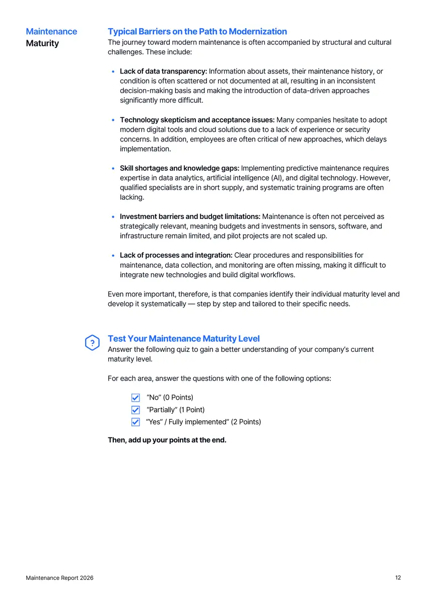 Maintenance Report: Content Page 2