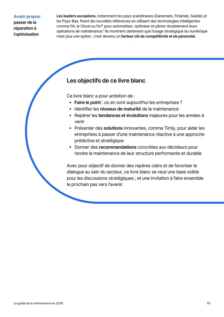Livre blanc Timly - Le guide de la maintenance en 2026 - Extrait 1