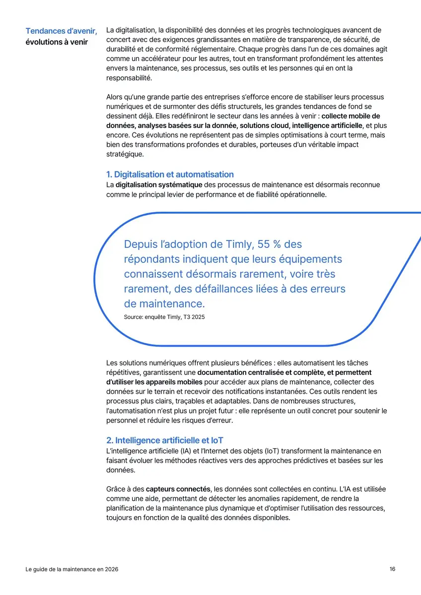Livre blanc Timly - Le guide de la maintenance en 2026 - Extrait 3