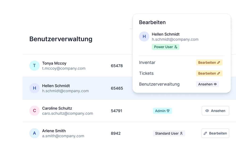 Bild zeigt benutzerdefinierte Rollen in Timly als Funktion