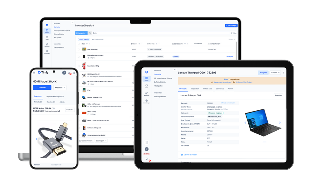 Bild zeigt Cloudbasierte Inventarverwaltung als Funktion