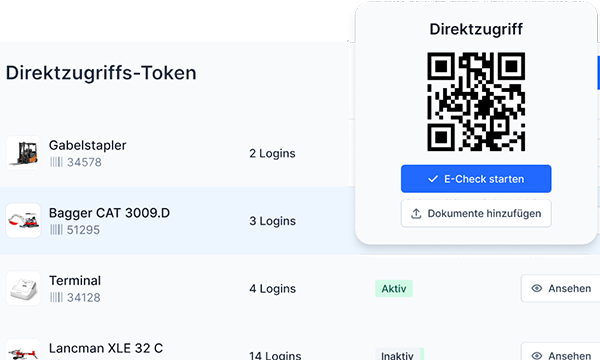 Timly Instandhaltungssoftware mit Direct-Access-Etiketten