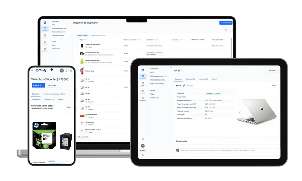 Gestion de inventario en la nube con Timly