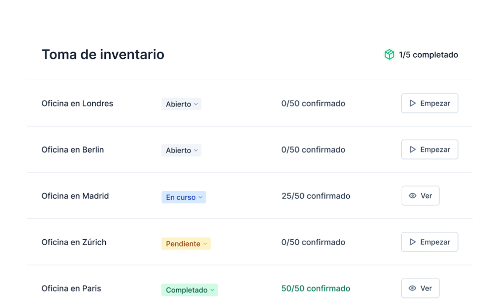 Inventario digital como funcion en Timly