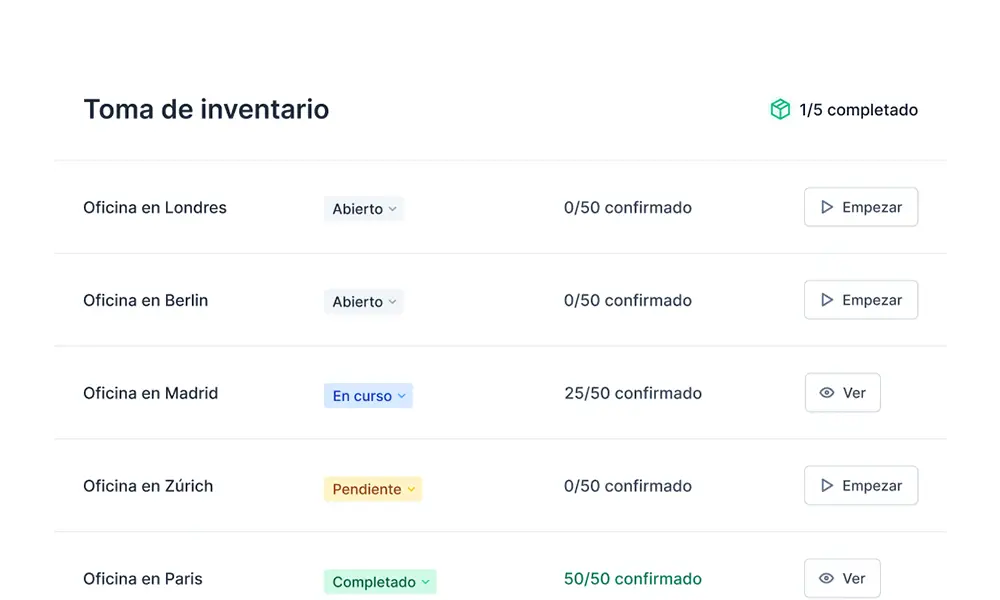 Inventario digital como funcion en Timly