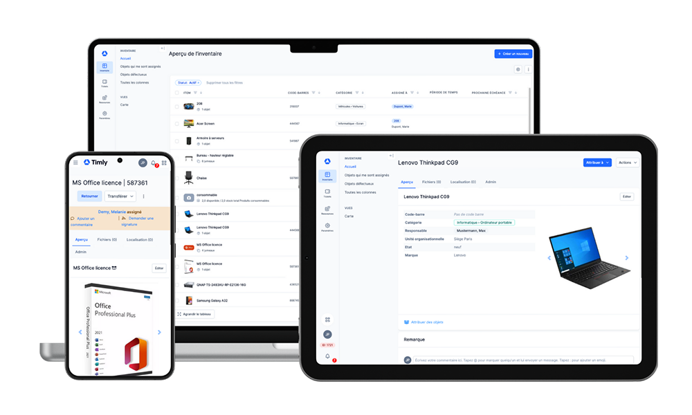 La gestion de parc sur le cloud du logiciel Timly