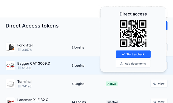Timly Maintenance Management Software with Direct Access Labels Screenshot