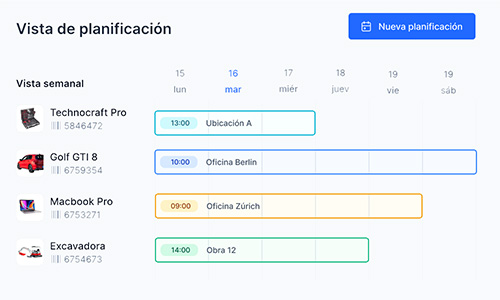 Timly gestión de inventarios con vista de planificacion
