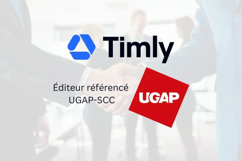 Poignée de main illustrant le référencement du logiciel de gestion de parc Timly sur le catalogue multi-éditeurs de l'UGAP