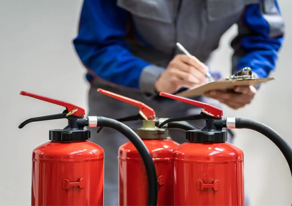 Employee tracks Fire Extinguisher Inspection in Timly