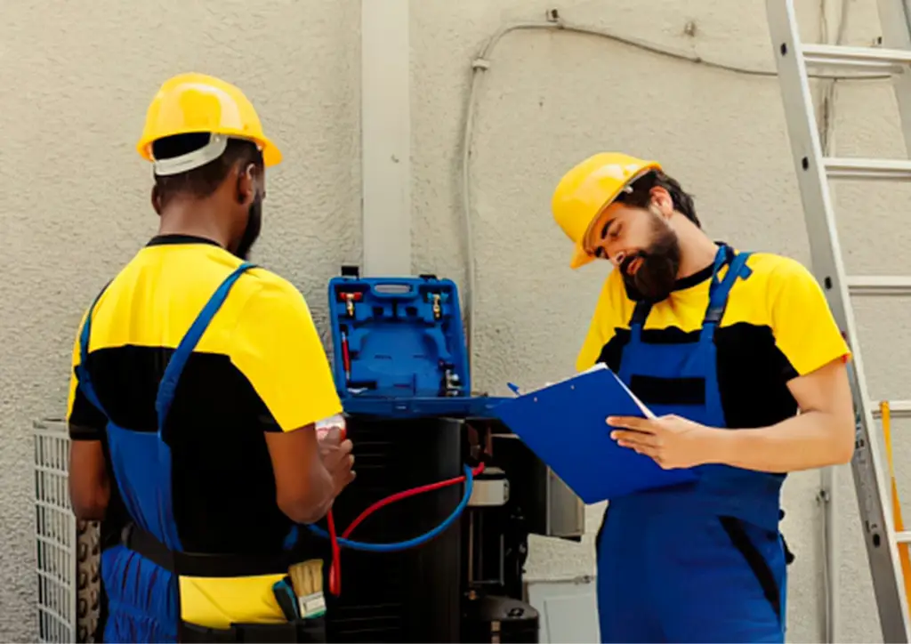 Facility Management in action by two maintenance worker